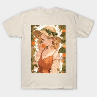 Cute anime girl Clementine Lover Cute Anime Garden T-Shirt